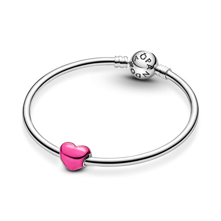 Pandora Rosafarbenes Metallic Herz Charm - 793337C03