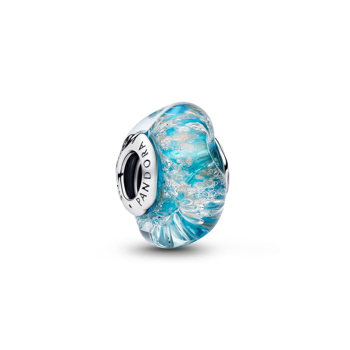 Pandora Charm Verre de Murano Turquoise &amp; Paillettes - 794701C01