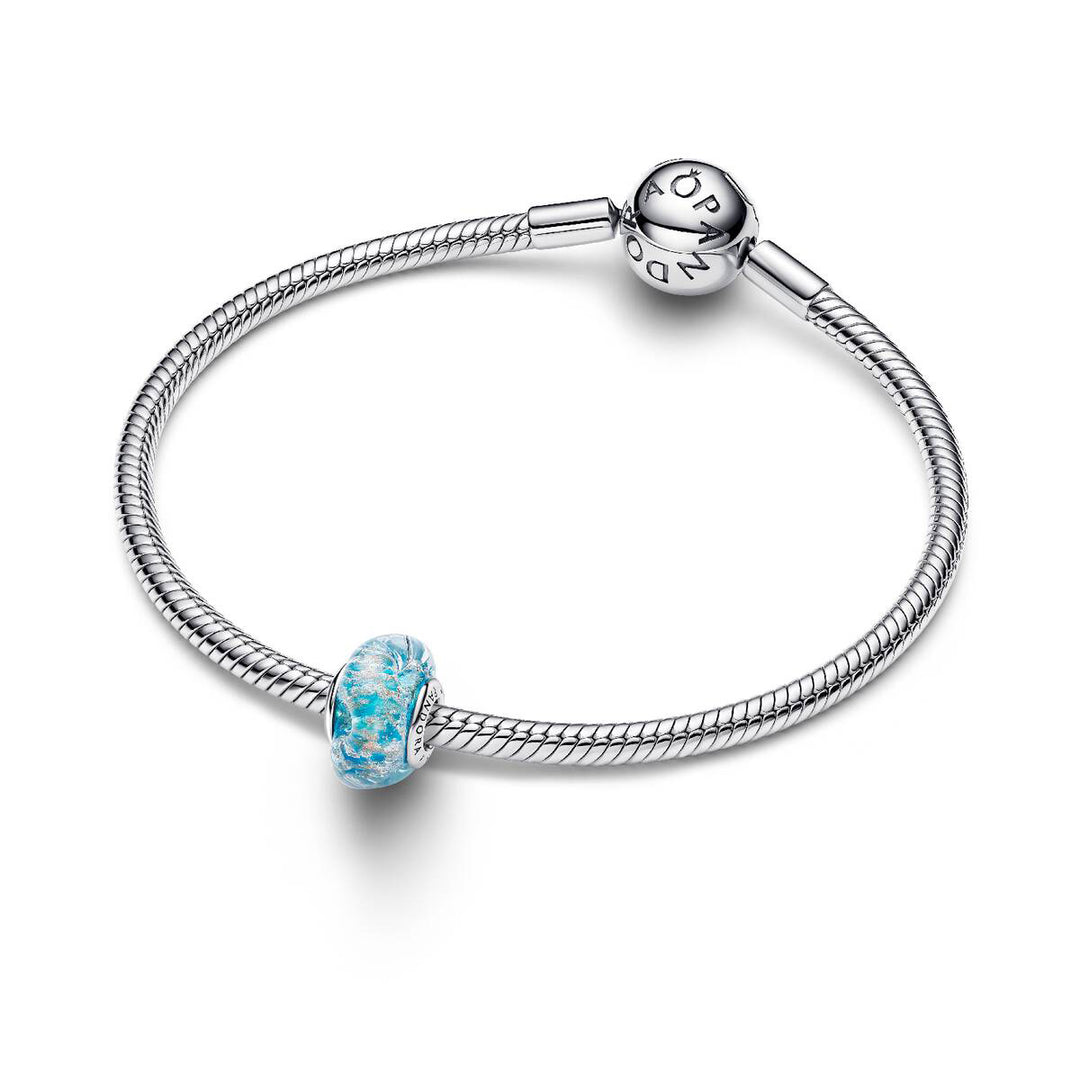 Pandora Türkisfarbenes Murano Glas und Glitzer Charm - 794701C01