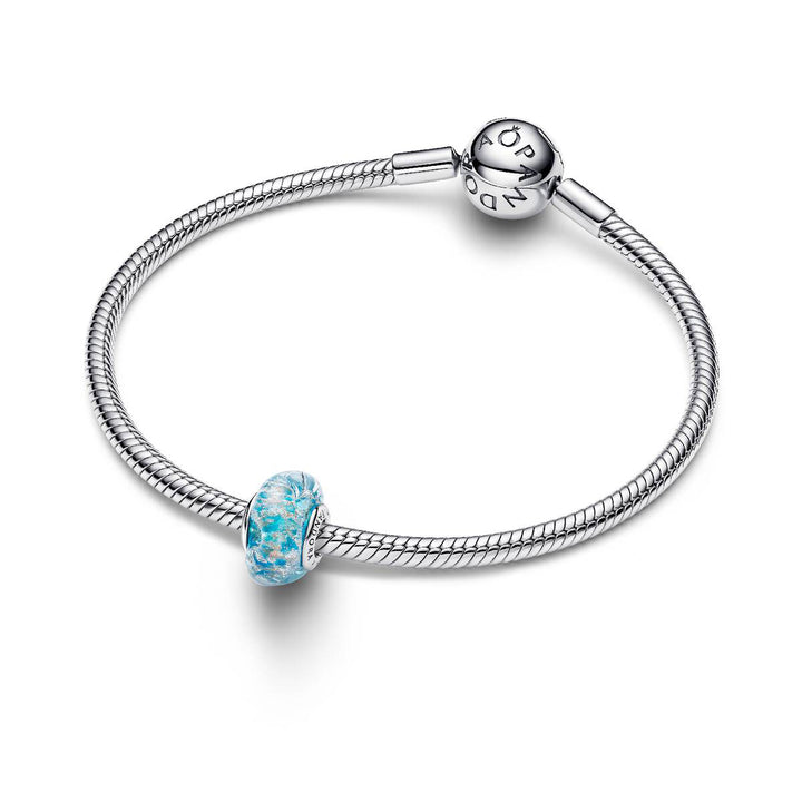 Pandora Türkisfarbenes Murano Glas und Glitzer Charm - 794701C01