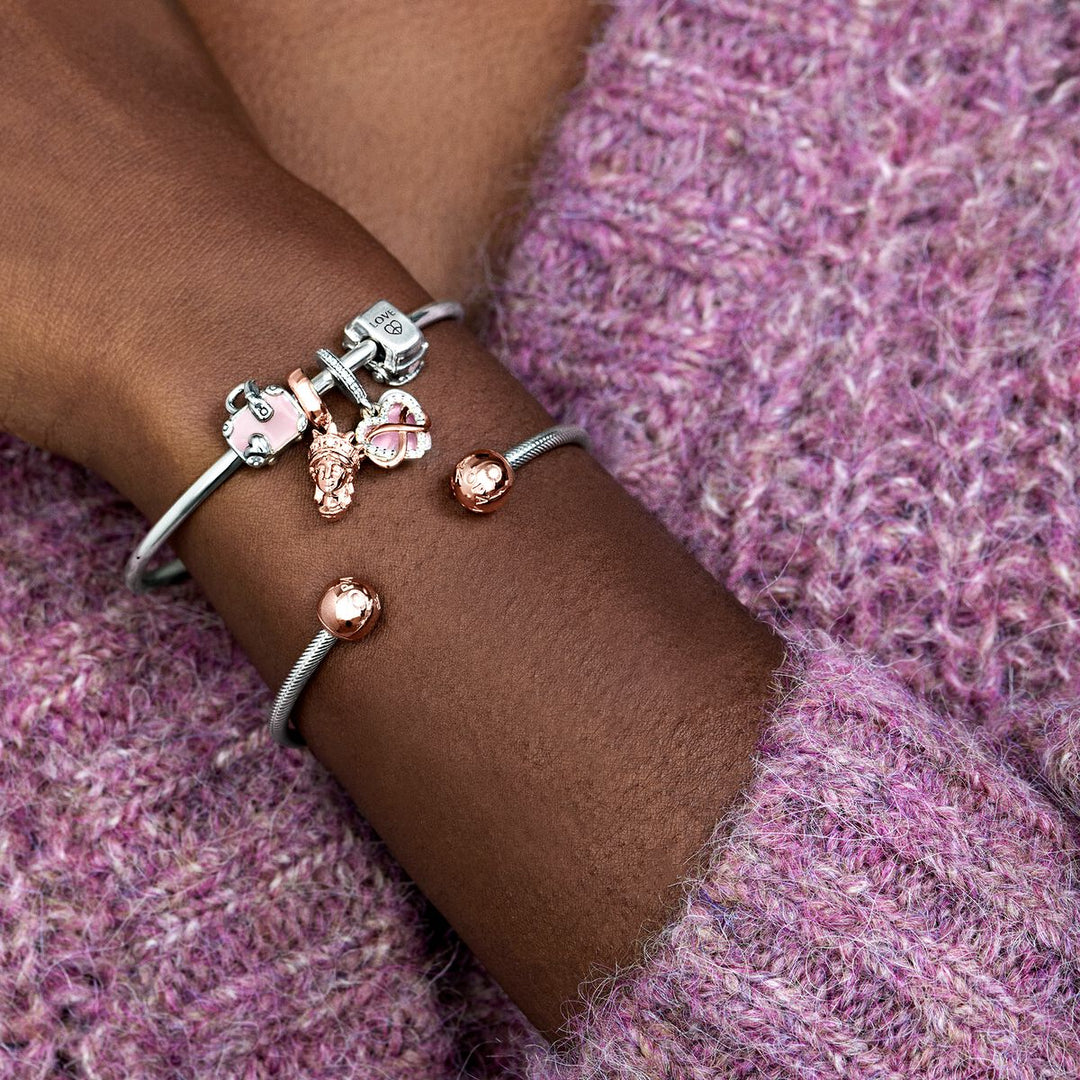 Pandora Rosafarbener Koffer Charm - 798063EN124