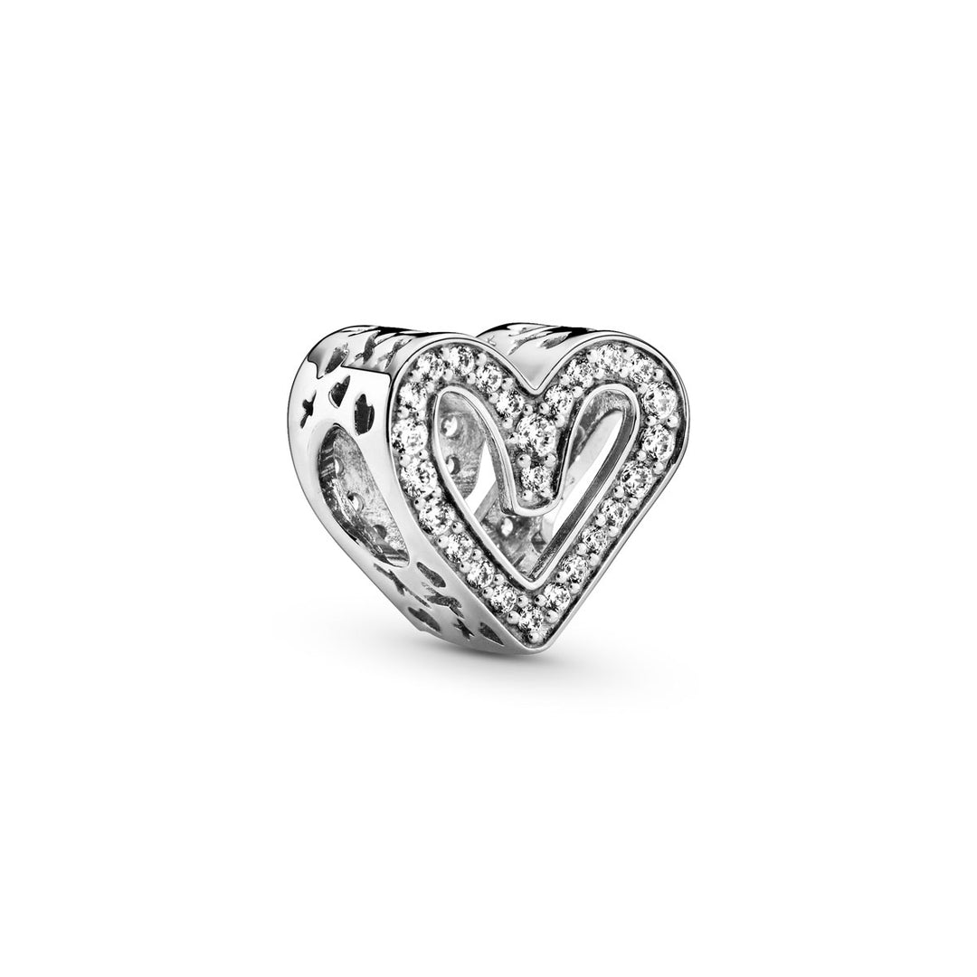 Pandora Sparkling Freehand Heart Charm - 798692C01