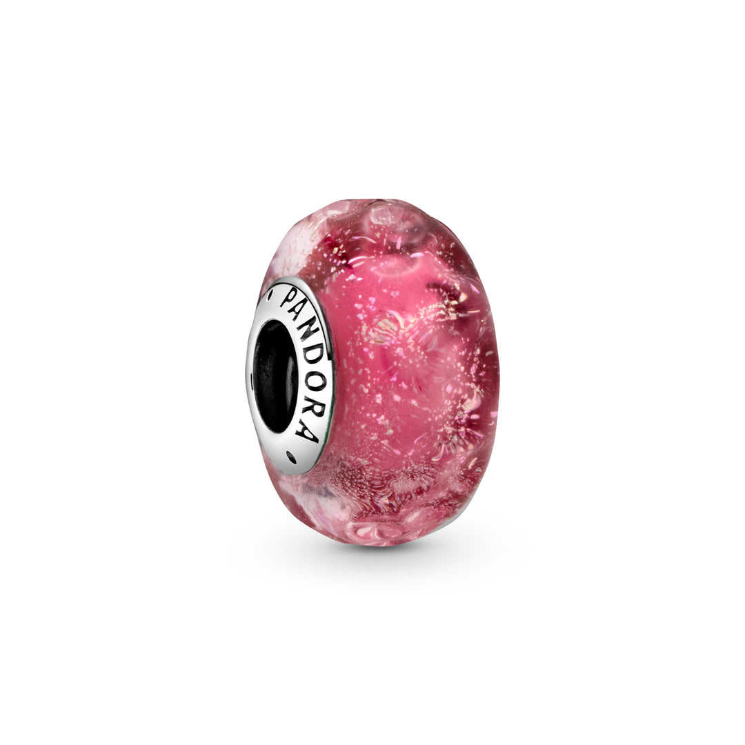 Pandora Wavy Pink Murano Glass Charm - 798872C00