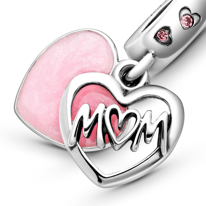 Pandora Mum Inschrift Herz Charm - 798887C01