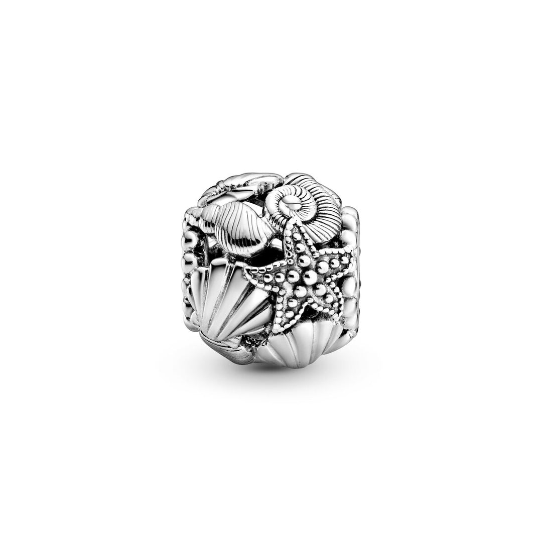 Pandora Offen gearbeitetes Seestern Muschel und Herzen Charm - 798950C00