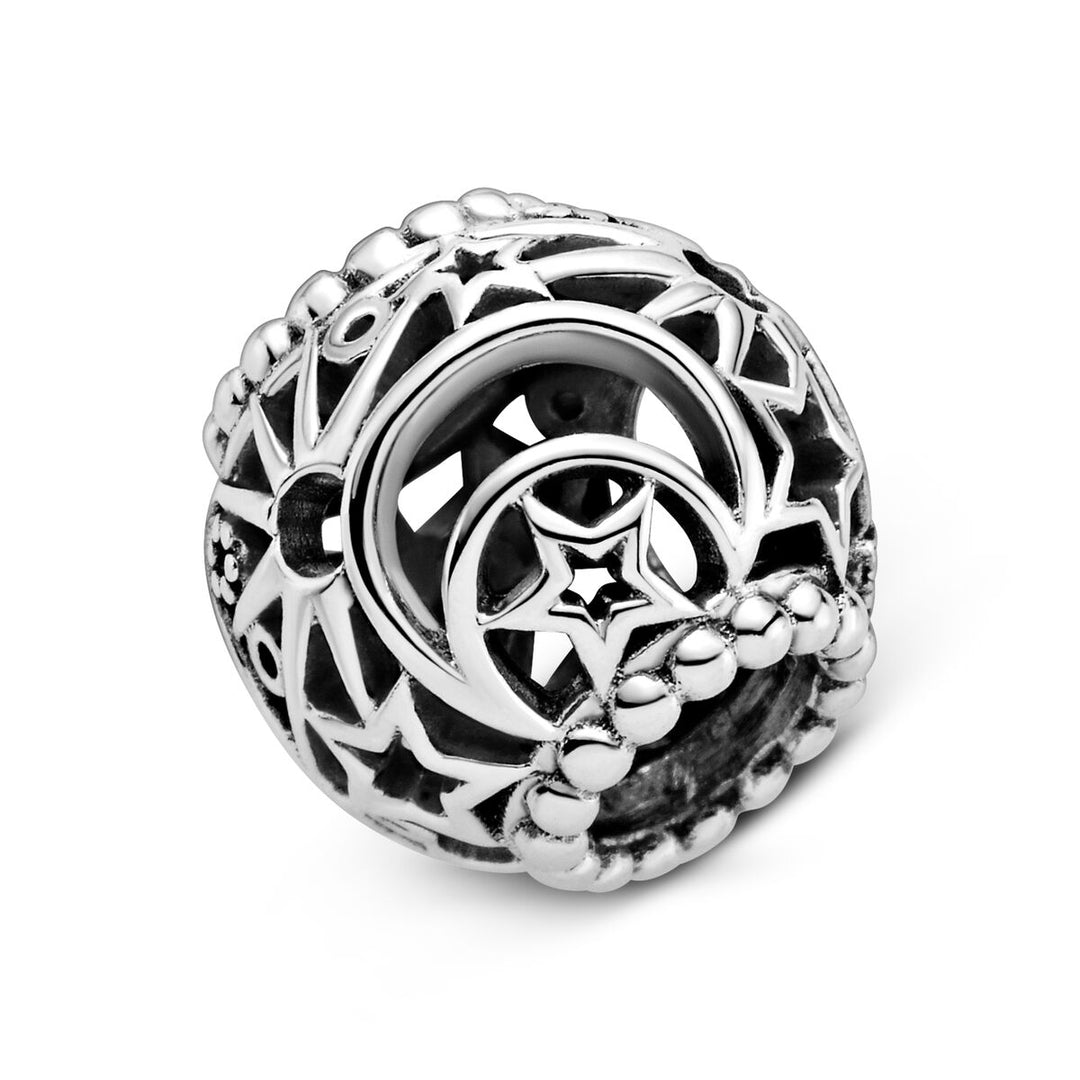 Pandora Offen gearbeitetes Sonne Mond &amp; Sterne Charm - 799183C00