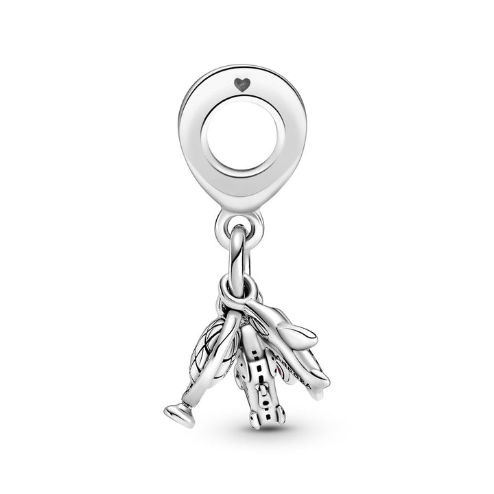 Pandora Flugzeug Globus und Koffer Charm - 799435C01