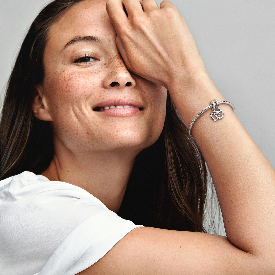 Pandora Verbundene Schwester Teilbare Herzen Charm - 799538C01