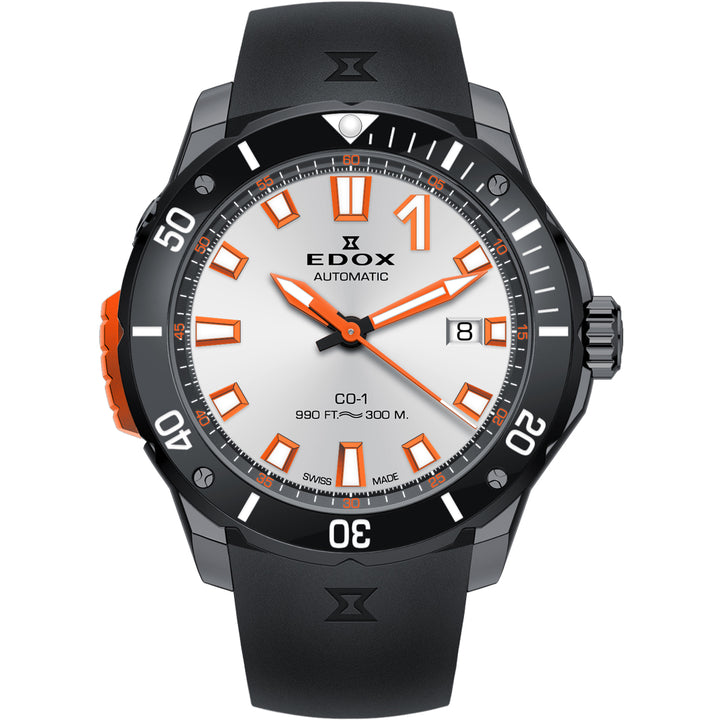 Edox CO-1 Date Automatic Bezel Lock - 80137 37GNO AO
