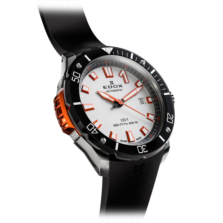 Edox CO-1 Date Automatic Bezel Lock - 80137 37GNO AO