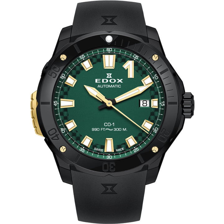 Edox CO-1 Date Automatic Bezel Lock - 80137 37ND CAVD