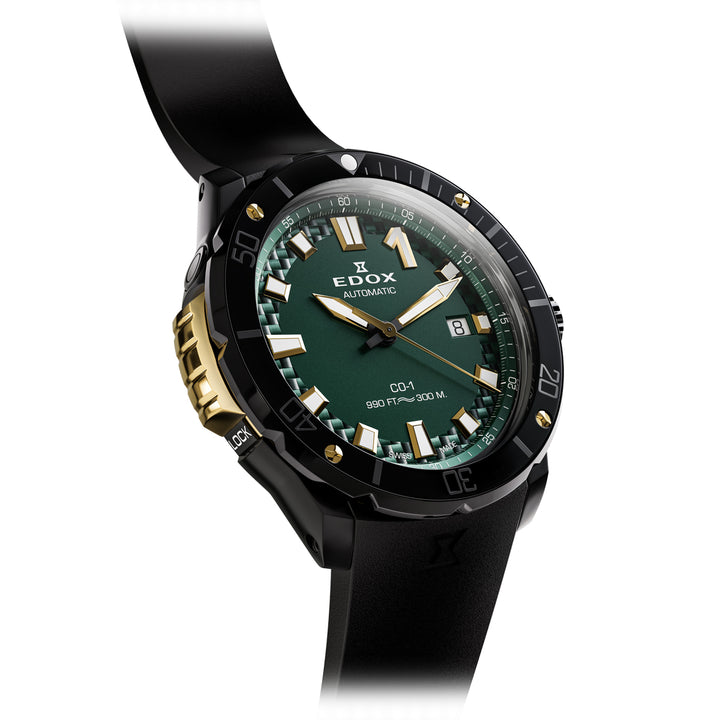Edox CO-1 Date Automatic Bezel Lock - 80137 37ND CAVD
