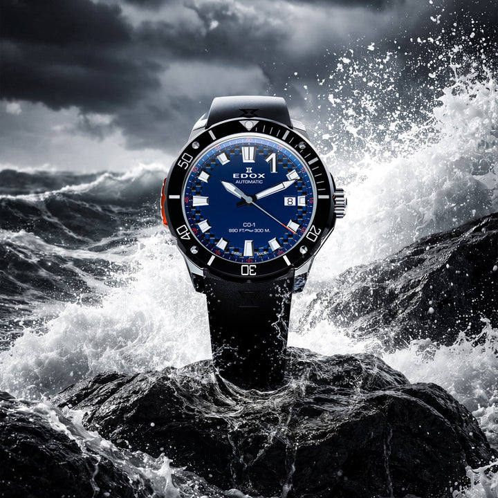 Edox CO-1 Date Automatic Bezel Lock - 80137 3NO CABUN