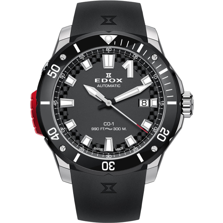 Edox CO-1 Date Automatic Bezel Lock - 80137 3NR CANN