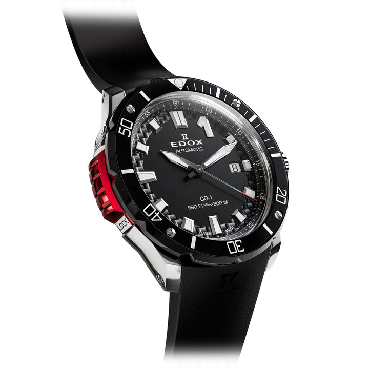 Edox CO-1 Date Automatic Bezel Lock - 80137 3NR CANN