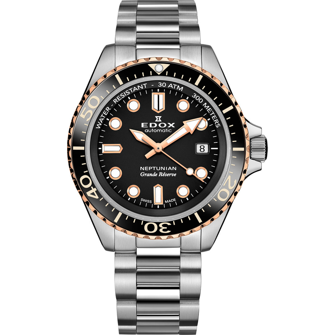 Edox Neptunian Grande Réserve Date Automatic - 80801 3NRM NIR