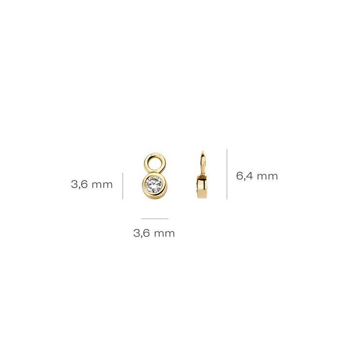 Blush Ohr Charms 14k Gelbgold - 9058YZI