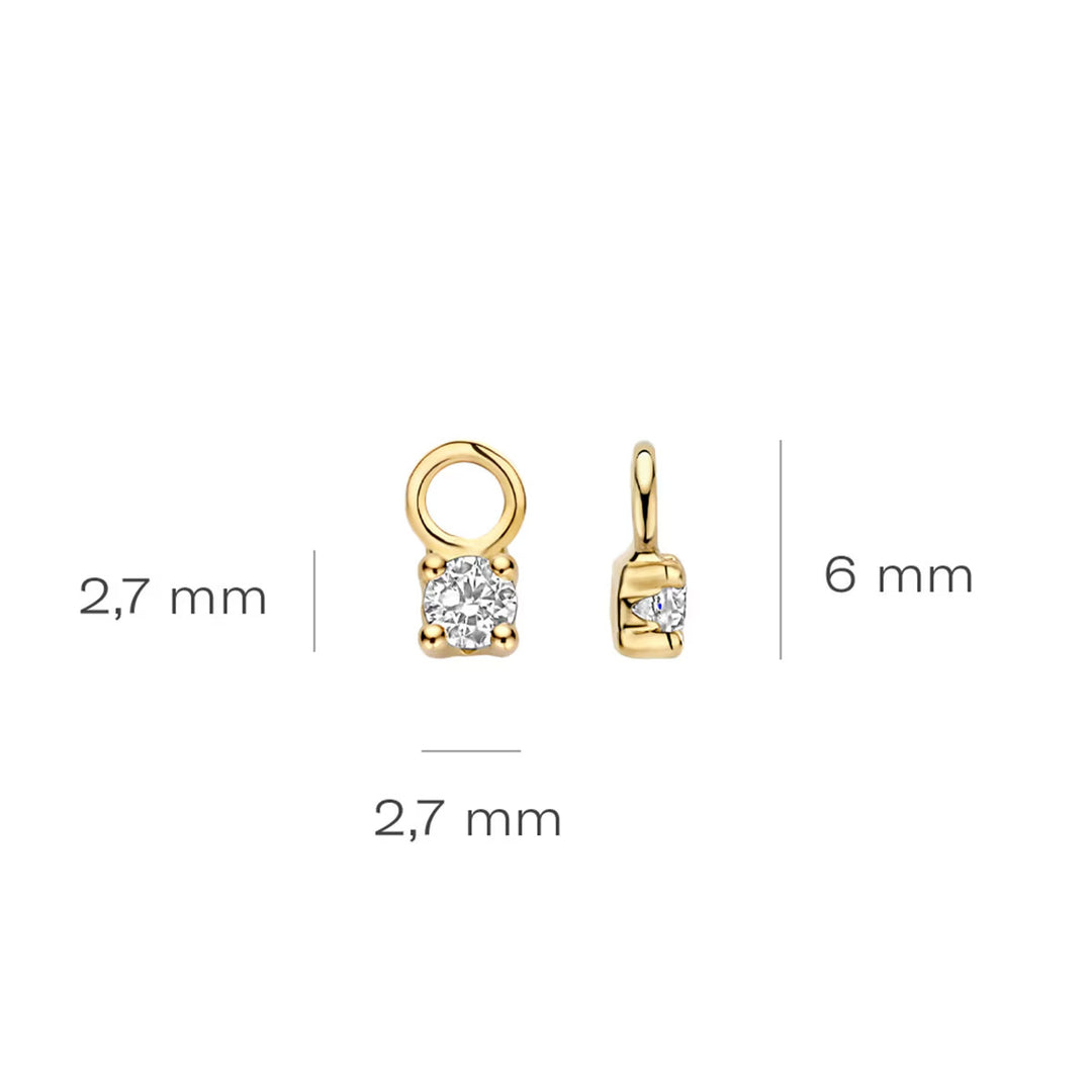 Blush Ohr Charms 14k Gelbgold - 9097YZI