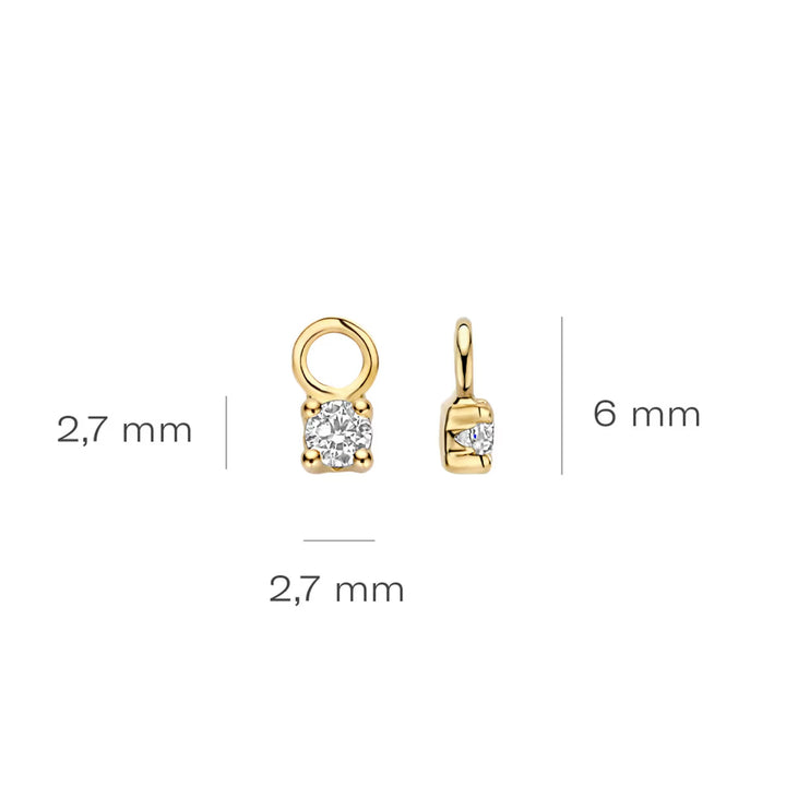 Blush Ohr Charms 14k Gelbgold - 9097YZI