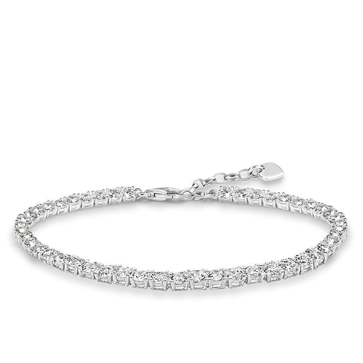 Thomas Sabo Tennis Armband mit Weissen Steinen Silber - A1484-051-14-L19,5V