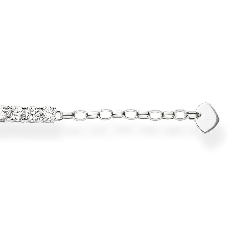 Thomas Sabo Tennis Armband mit Weissen Steinen Silber - A1484-051-14-L19,5V