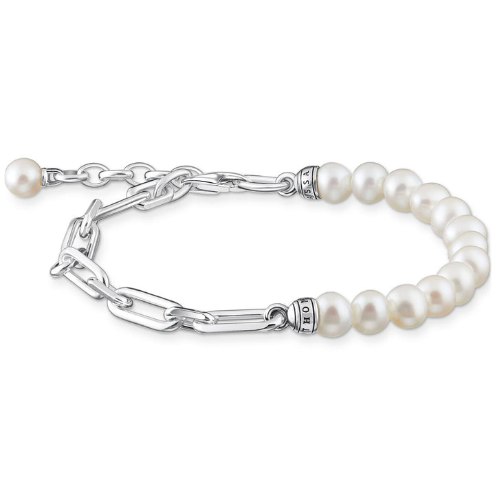 Thomas Sabo Armband Glieder und Perlen Silber - A2031-167-14-L19V