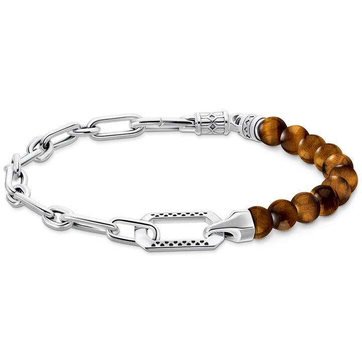 Thomas Sabo Armband mit braunen Beads Silber geschwärzt - A2088-826-2