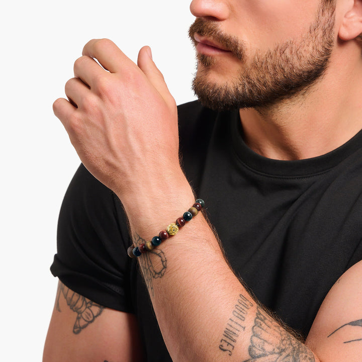 Thomas Sabo Beads Armband aus Tigerauge vergoldet - A2145-324-2