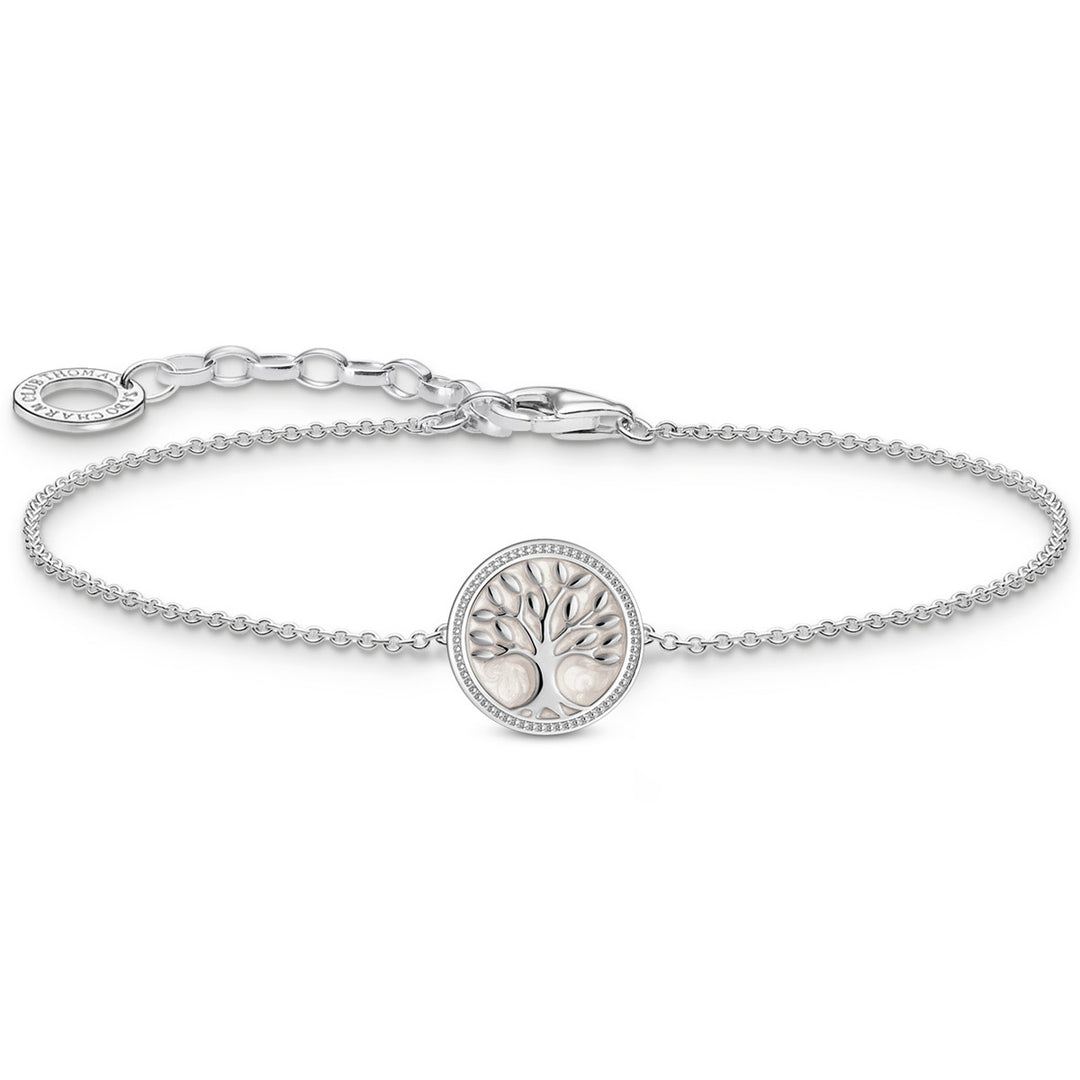 Thomas Sabo Bracelet with Tree of Love Pendant and White Enamel Silver - A2160-007-21-L19V