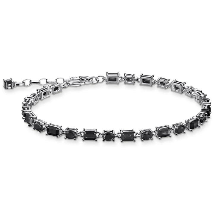 Thomas Sabo Bracelet en argent noirci avec zircon noir - A2165-643-11-L19V