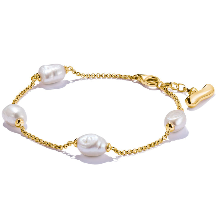 Thomas Sabo Bracelets avec perles Natural Beauty plaqué or - A2189-430-14-L19V