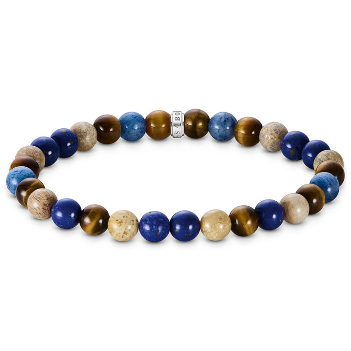 Thomas Sabo Bead Bracelet in Brown and Blue Tones - A2193-926-7