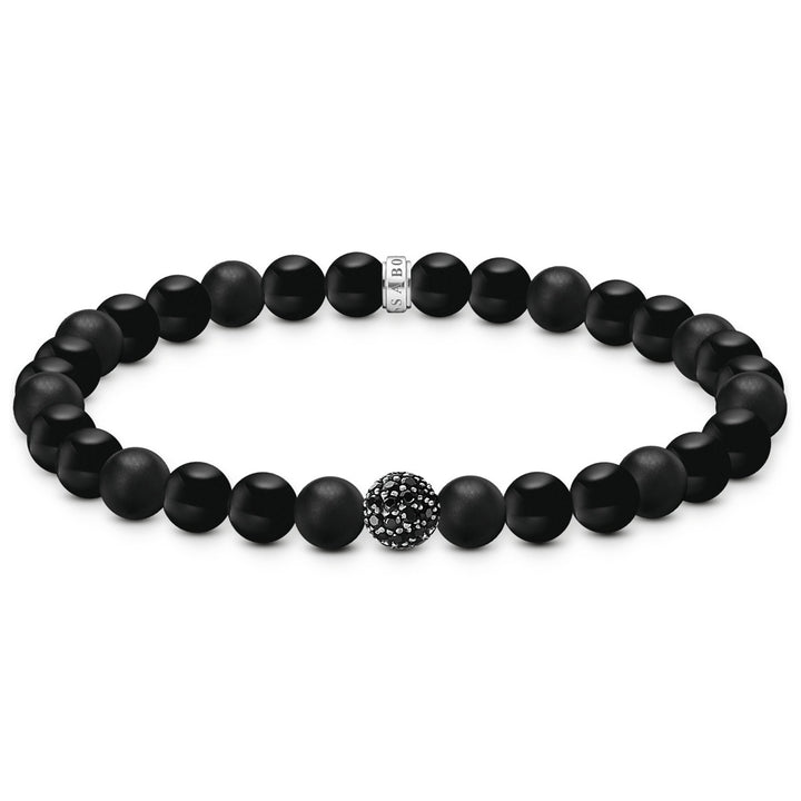 Thomas Sabo Bead Armband Obsidian schwarz - A2194-705-11