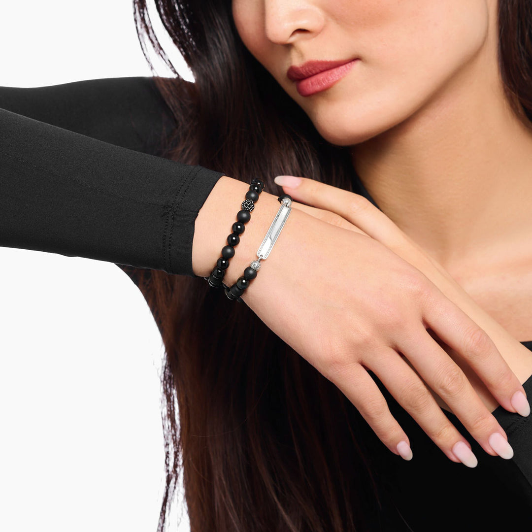 Thomas Sabo Bead Armband Obsidian schwarz - A2194-705-11