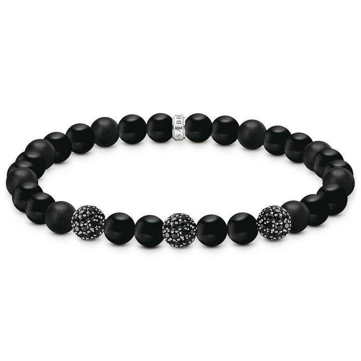 Thomas Sabo Armband Obsidian und Zirkonia schwarz - A2195-705-11