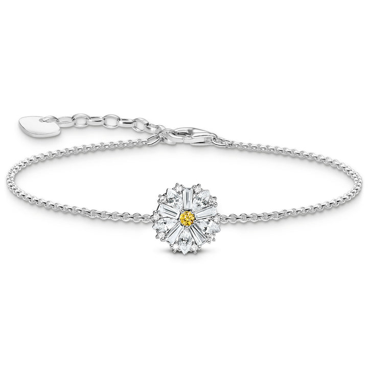 Thomas Sabo Armband Blume Lovely Daisy mit Steinen Silber  - A2202-051-4-L19v