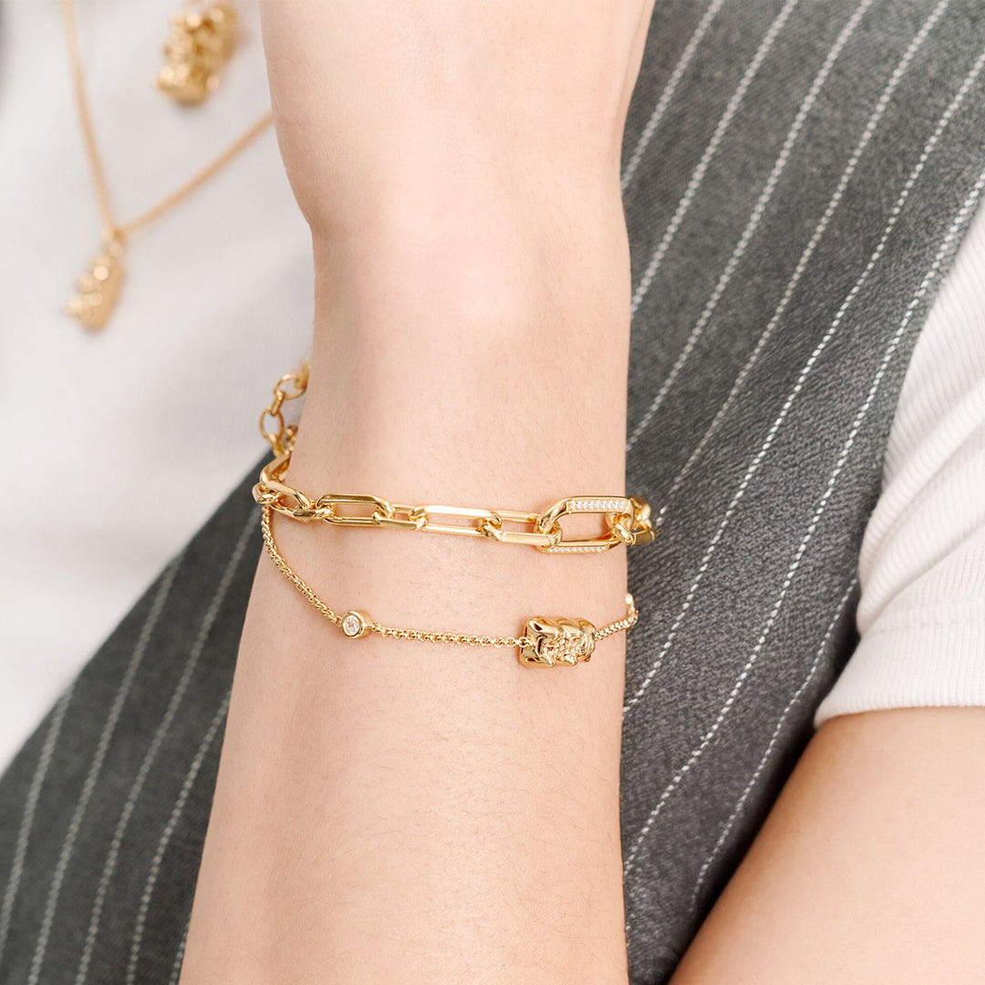 Thomas Sabo Armband mit HARIBO Goldbär und Steinen vergoldet - A2203-414-39-L19V