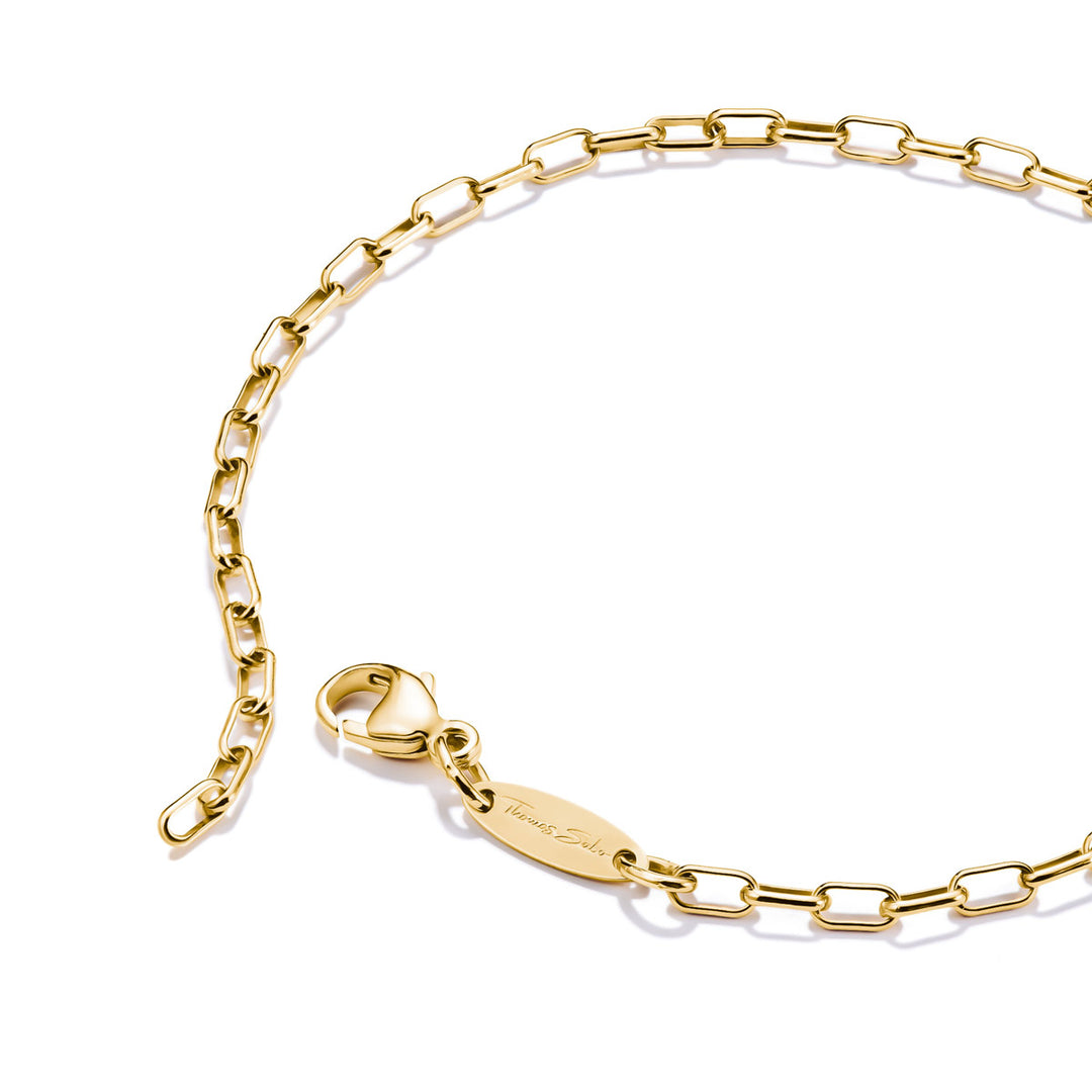 Thomas Sabo Charm-Armband Paperclip vergoldet - A2206-413-39-L19V