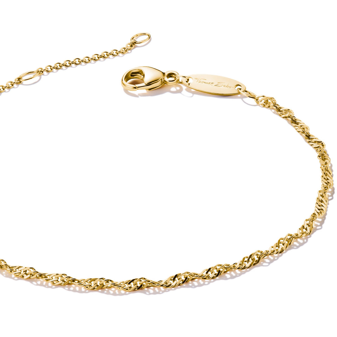 Thomas Sabo Charm-Armband Singapur Design vergoldet - A2208-413-39-L19V