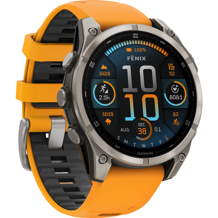 Garmin Fenix 8 Amoled Sapphire Titanium Orange Spark (47 mm) - 010-02904-11