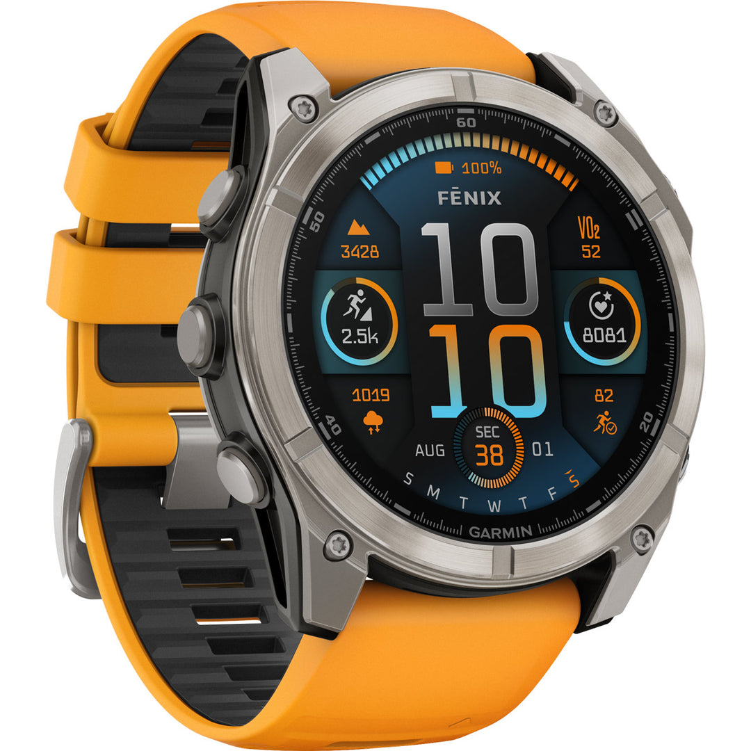 Garmin Fenix 8 Amoled Sapphire Titanium Orange Spark (51 mm) - 010-02905-11