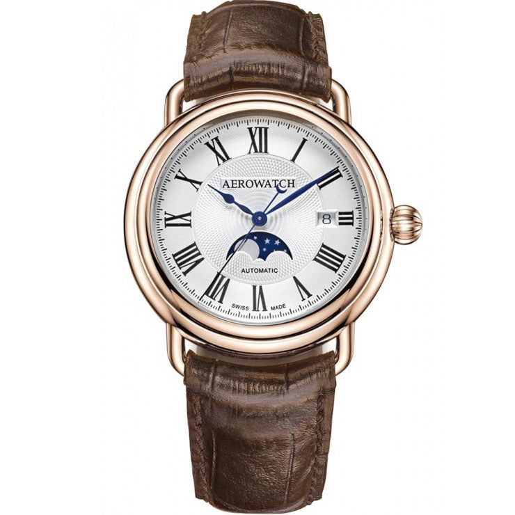 Aerowatch 1942 Moon Phase Automatic - A 77983 RO01
