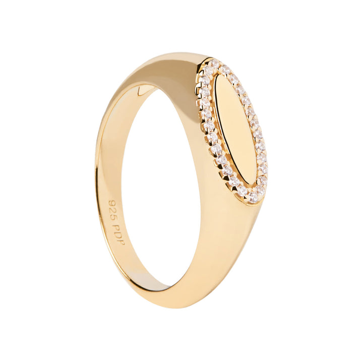 P D Paola Lace Stamp Gold Ring - AN01-629