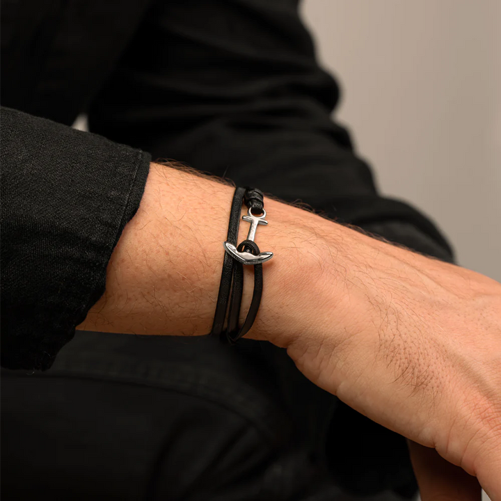 Paul Hewitt The Anchorband Armband Silber Schwarz