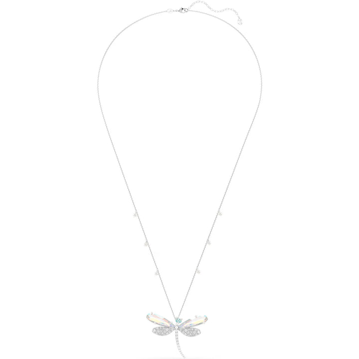 Swarovski x Ariana Grande Halskette und Brosche Verschiedene Schliffe Libelle Grün Rhodiniert - 5737429