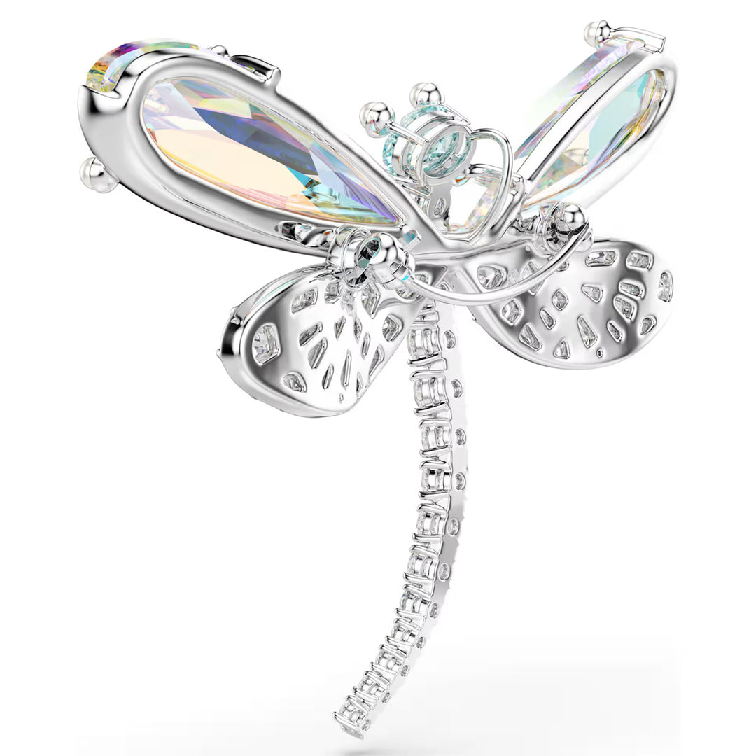 Swarovski x Ariana Grande Halskette und Brosche Verschiedene Schliffe Libelle Grün Rhodiniert - 5737429