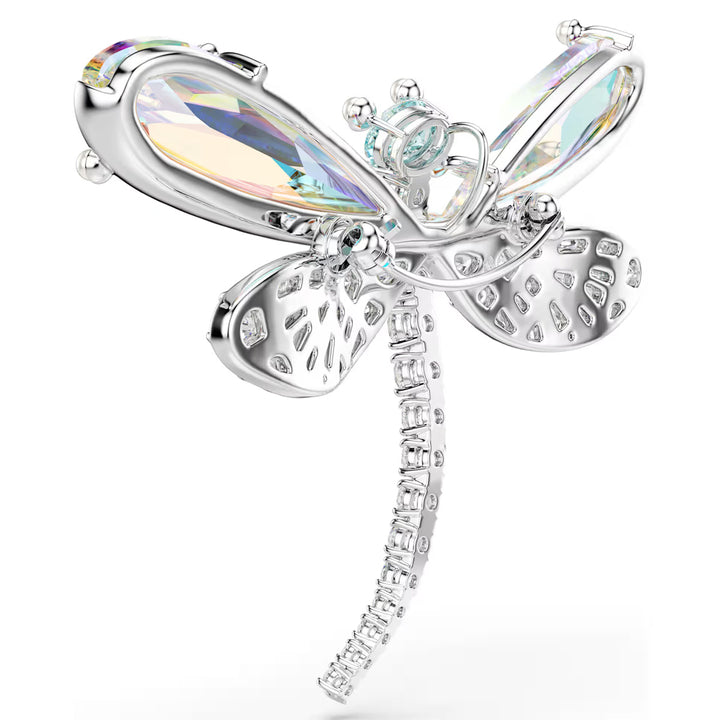 Swarovski x Ariana Grande Halskette und Brosche Verschiedene Schliffe Libelle Grün Rhodiniert - 5737429