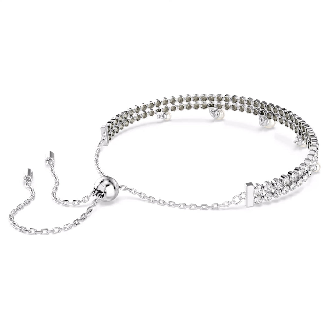 Swarovski x Ariana Grande Armband Kristallperle Rundschliff Weiss Rhodiniert - 5720870