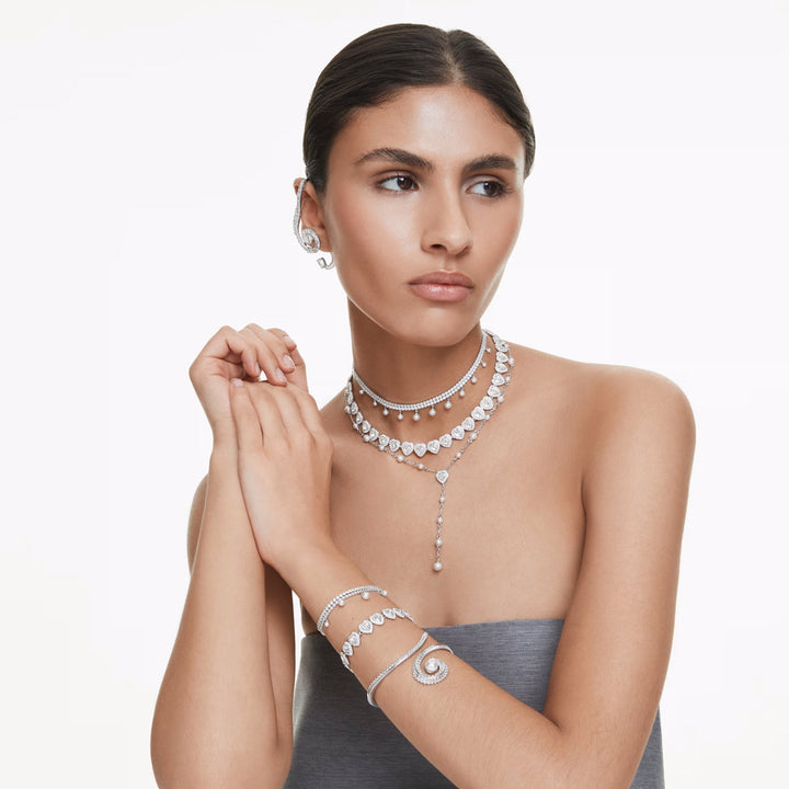 Swarovski x Ariana Grande Armband Kristallperle Rundschliff Weiss Rhodiniert - 5720870