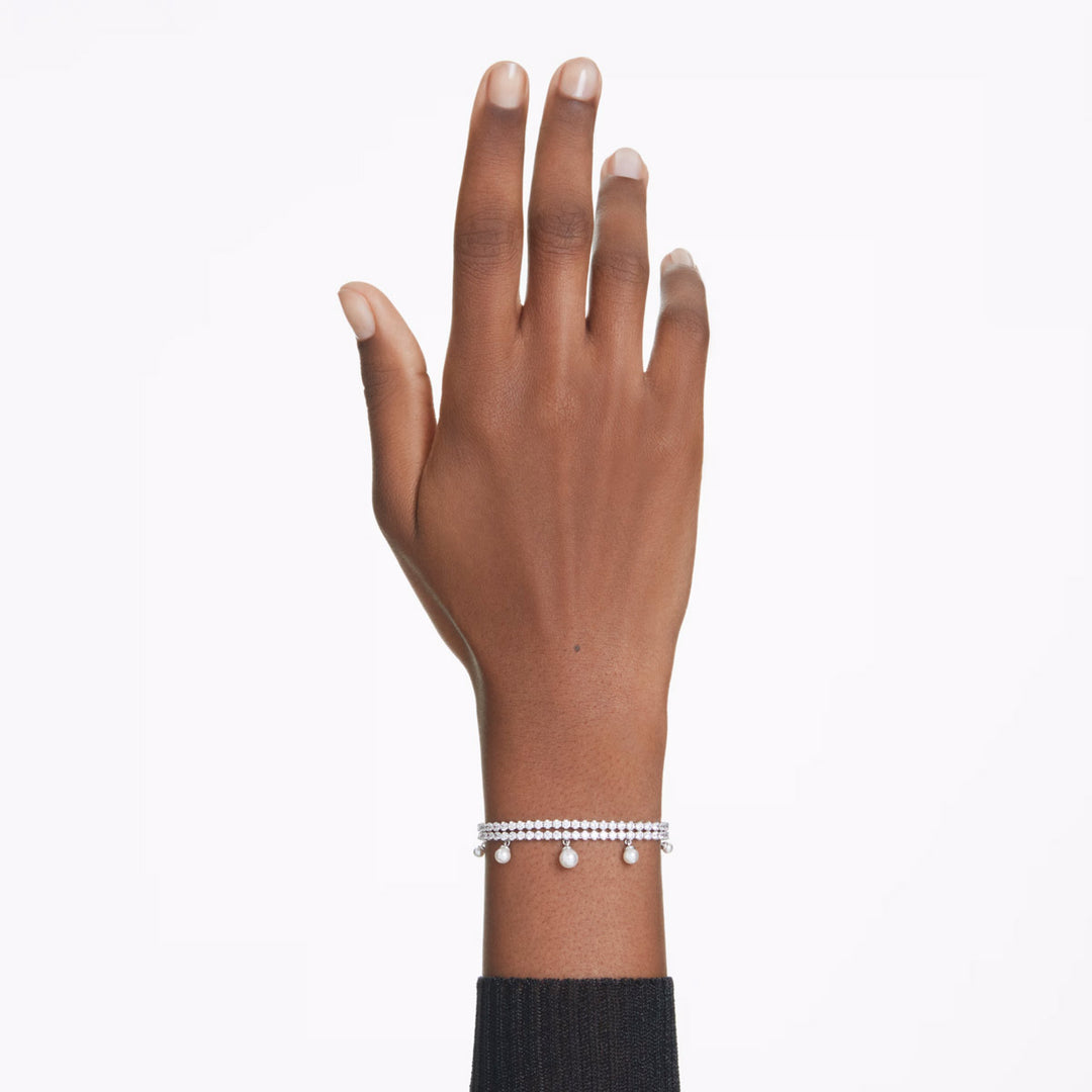 Swarovski x Ariana Grande Armband Kristallperle Rundschliff Weiss Rhodiniert - 5720870